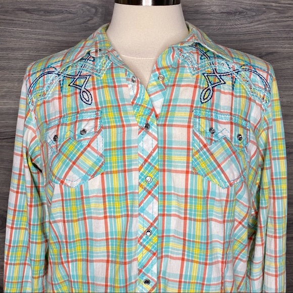 Ariat Western Snap Button Down Shirt size L - Picture 2 of 10